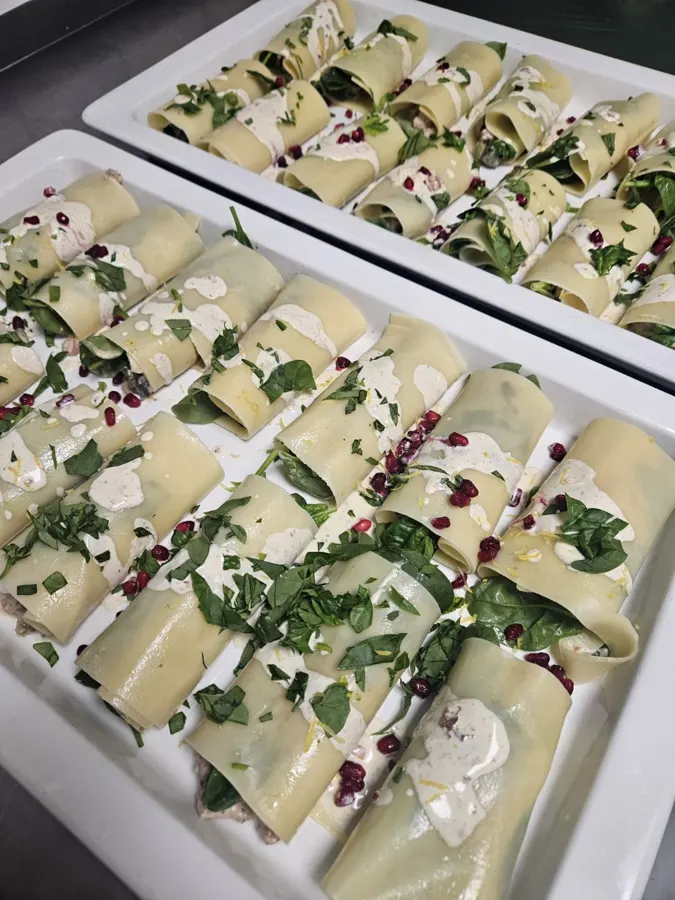 Wraps anrettet på fade